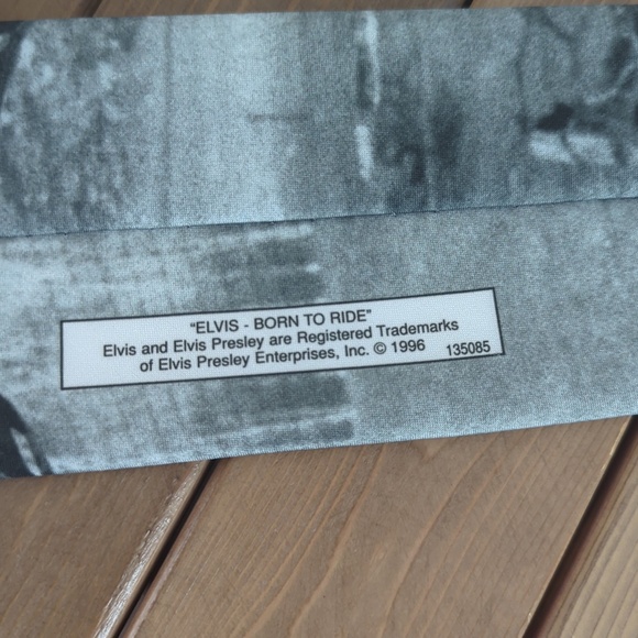 Vintage 1996 Black and White “Elvis-Born to Ride” Tie - Picture 2 of 7